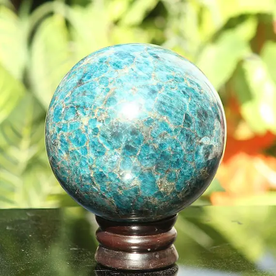 Beautiful 110mm Blue Apatite Sphere Healing Charged Spirit Reiki Chakra Metaphysical Sphere Ball