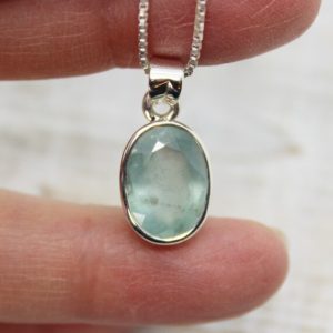 Shop Aquamarine Pendants! Small Aquamarine pendant cut stone pendant light blue faceted cut stone small shape sterling silver solid quality silver handmade natural | Natural genuine Aquamarine pendants. Buy crystal jewelry, handmade handcrafted artisan jewelry for women.  Unique handmade gift ideas. #jewelry #beadedpendants #beadedjewelry #gift #shopping #handmadejewelry #fashion #style #product #pendants #affiliate #ad