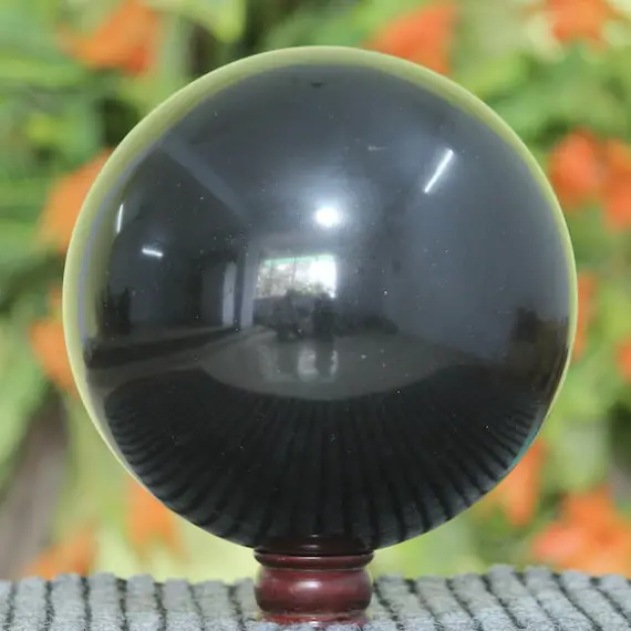 Amazing Large 255mm Natural Black Tourmaline Metaphysical Power Healing Aura Energy Stone Sphere Ball (24cm)