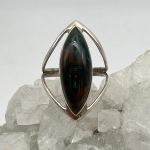 Shop Bloodstone Rings! Bloodstone Jasper Ring, Size 11 1 / 2 | Natural genuine Bloodstone rings, simple unique handcrafted gemstone rings. #rings #jewelry #shopping #gift #handmade #fashion #style #affiliate #ad