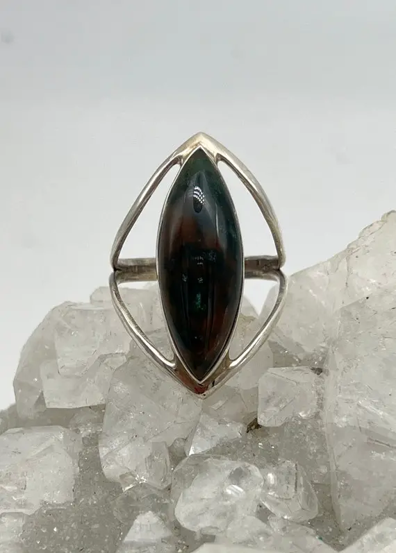 Bloodstone Jasper Ring, Size 11 1/2