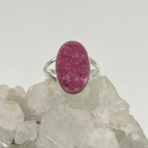 Shop Calcite Rings! Pink Cobalto Calcite Crystal Ring, Size 8 | Natural genuine Calcite rings, simple unique handcrafted gemstone rings. #rings #jewelry #shopping #gift #handmade #fashion #style #affiliate #ad