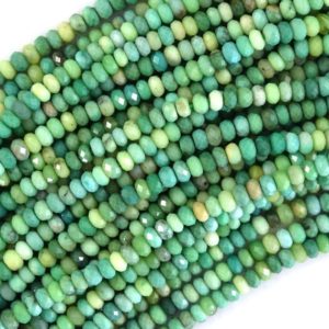 Shop Chrysoprase Faceted Beads! Natural Faceted Green Chrysoprase Rondelle Button Beads 15.5" Strand 4mm 6mm 8mm | Natural genuine faceted Chrysoprase beads for beading and jewelry making.  #jewelry #beads #beadedjewelry #diyjewelry #jewelrymaking #beadstore #beading #affiliate #ad