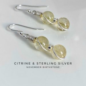 Shop Citrine Earrings! Citrine Earrings, Drop Earrings, Sterling Silver, Natural Citrine, Crystal Earrings | Natural genuine Citrine earrings. Buy crystal jewelry, handmade handcrafted artisan jewelry for women.  Unique handmade gift ideas. #jewelry #beadedearrings #beadedjewelry #gift #shopping #handmadejewelry #fashion #style #product #earrings #affiliate #ad