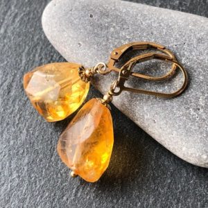 Shop Citrine Earrings! Citrine Earrings Gold Filled Golden Yellow Natural Gemstone Simple Classic Dangle Drops November Birthstone Crystal Gift For Her Women 7116 | Natural genuine Citrine earrings. Buy crystal jewelry, handmade handcrafted artisan jewelry for women.  Unique handmade gift ideas. #jewelry #beadedearrings #beadedjewelry #gift #shopping #handmadejewelry #fashion #style #product #earrings #affiliate #ad