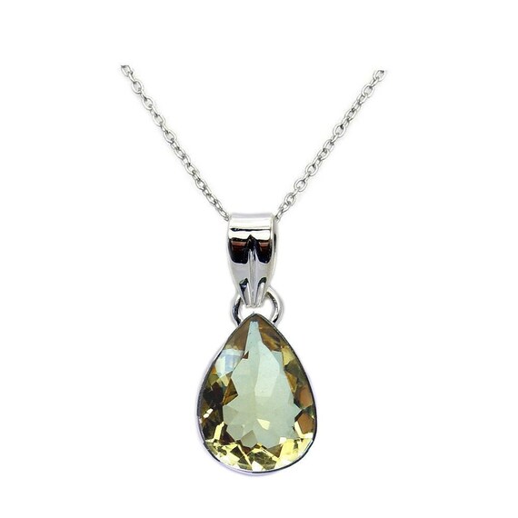 Citrine Necklace & 925 Sterling Silver
