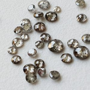 Shop Diamond Cabochons! 1.5-2mm Salt And Pepper Rose Cut Diamond, 5 Pieces Rare Natural Salt & Pepper Tamboli Diamond Cabochon, Loose Rose Cut Diamond | Natural genuine stones & crystals in various shapes & sizes. Buy raw cut, tumbled, or polished gemstones for making jewelry or crystal healing energy vibration raising reiki stones. #crystals #gemstones #crystalhealing #crystalsandgemstones #energyhealing #affiliate #ad