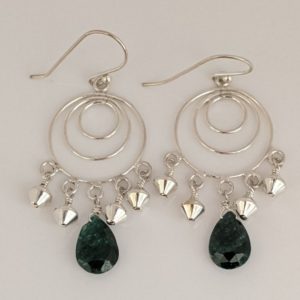 Shop Emerald Earrings! Sterling Silver and Emerald Earrings | Natural genuine Emerald earrings. Buy crystal jewelry, handmade handcrafted artisan jewelry for women.  Unique handmade gift ideas. #jewelry #beadedearrings #beadedjewelry #gift #shopping #handmadejewelry #fashion #style #product #earrings #affiliate #ad