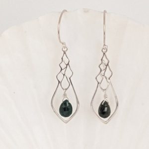 Shop Emerald Earrings! Sterling Silver and faceted Emerald Earrings | Natural genuine Emerald earrings. Buy crystal jewelry, handmade handcrafted artisan jewelry for women.  Unique handmade gift ideas. #jewelry #beadedearrings #beadedjewelry #gift #shopping #handmadejewelry #fashion #style #product #earrings #affiliate #ad
