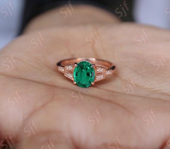 2.10 Ct Aaa Emerald Solitaire Ring*engagement Ring*gift For Wife * Ring For Proposal * Ring For Wife*