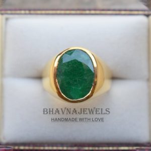 Shop Emerald Rings! Natural Emerald ring, 22k Gold fill, Signet ring, Emerald ring, man Ring, Women Ring, 925 Solid Sterling Silver Ring, Birthstone Ring | Natural genuine Emerald rings, simple unique handcrafted gemstone rings. #rings #jewelry #shopping #gift #handmade #fashion #style #affiliate #ad