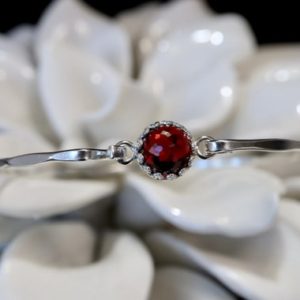 Shop Garnet Jewelry! 3 Ct Garnet Royal Clasp Bangle | 14k Gold Filled or Sterling Silver January Birthstone Bracelet Jewelry | 2nd Anniversary Gift for Wife | Natural genuine Garnet jewelry. Buy crystal jewelry, handmade handcrafted artisan jewelry for women.  Unique handmade gift ideas. #jewelry #beadedjewelry #beadedjewelry #gift #shopping #handmadejewelry #fashion #style #product #jewelry #affiliate #ad