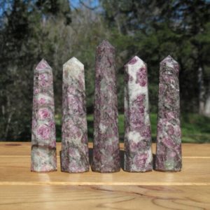 Shop Garnet Points & Wands! Garnet in Matrix, Choose One Obelisk Tower, Natural Pink Garnet | Natural genuine stones & crystals in various shapes & sizes. Buy raw cut, tumbled, or polished gemstones for making jewelry or crystal healing energy vibration raising reiki stones. #crystals #gemstones #crystalhealing #crystalsandgemstones #energyhealing #affiliate #ad