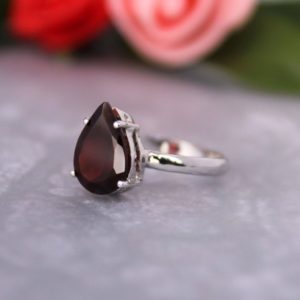 Natural Garnet minimalist Ring /January Birthstone/Dainty Stacking Ring,Vintage Ring /Simple Gift for Her Women Mom,925 Sterling Silver ring | Natural genuine Gemstone rings, simple unique handcrafted gemstone rings. #rings #jewelry #shopping #gift #handmade #fashion #style #affiliate #ad