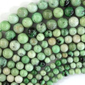 Shop Garnet Round Beads! AA Natural Green Hydrogrossular Garnet Round Beads 15" Strand 6mm 8mm 10mm | Natural genuine round Garnet beads for beading and jewelry making.  #jewelry #beads #beadedjewelry #diyjewelry #jewelrymaking #beadstore #beading #affiliate #ad