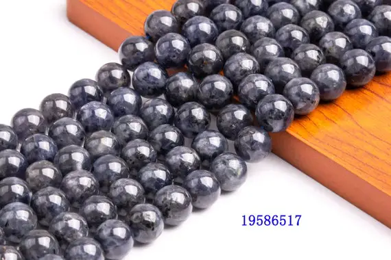 Natural Blue Iolite Gemstone Grade A+ Round 7mm 8mm 8-9mm 9mm 9-10mm Loose Beads