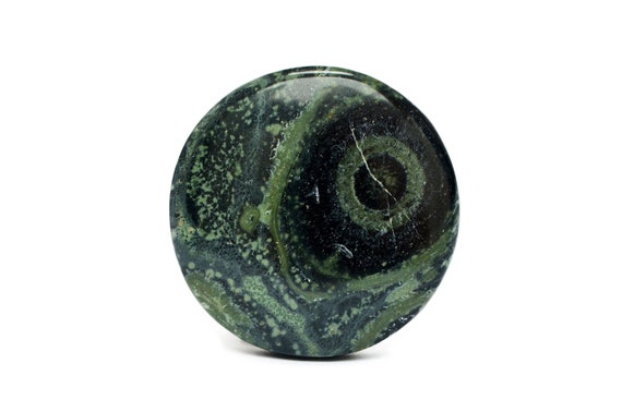 Kambaba Jasper Cabochon (29mm X 29mm X 6mm) -  Round Stone Cab - Gemstone Cabochon - Natural Jasper - Green Jasper Crystal