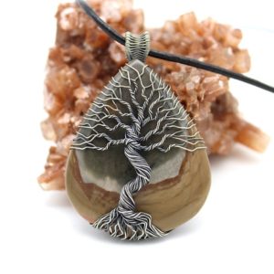 Shop Jasper Necklaces! Owyhee Jasper and Sterling Silver Tree of Life. Arborist Gift. Jewelry Gift for Tree Lover. Tree Hugger Jewelry. Yggdrasil Necklace. | Natural genuine Jasper necklaces. Buy crystal jewelry, handmade handcrafted artisan jewelry for women.  Unique handmade gift ideas. #jewelry #beadednecklaces #beadedjewelry #gift #shopping #handmadejewelry #fashion #style #product #necklaces #affiliate #ad