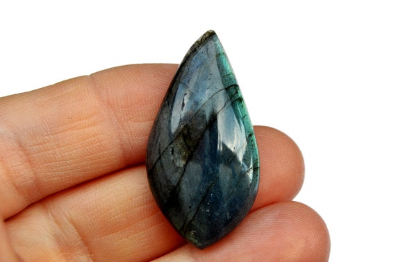 Labradorite Gemstone Cabochon (33mm X 18mm X 6mm) - Fancy Stone - Blue Labradorite Crystal