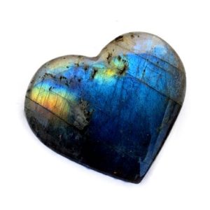 Shop Labradorite Cabochons! Labradorite Heart Crystal Cabochon (30mm x 27mm x 6mm) – Blue Flash Labradorite – Loose Gems | Natural genuine stones & crystals in various shapes & sizes. Buy raw cut, tumbled, or polished gemstones for making jewelry or crystal healing energy vibration raising reiki stones. #crystals #gemstones #crystalhealing #crystalsandgemstones #energyhealing #affiliate #ad