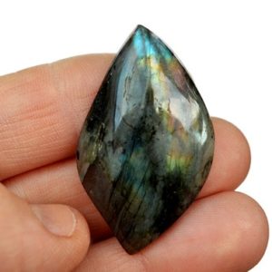 Shop Labradorite Cabochons! Madagascar Labradorite Cabochon Stone (40mm x 24mm x 7mm) – Free Form Crystal – Loose Gems | Natural genuine stones & crystals in various shapes & sizes. Buy raw cut, tumbled, or polished gemstones for making jewelry or crystal healing energy vibration raising reiki stones. #crystals #gemstones #crystalhealing #crystalsandgemstones #energyhealing #affiliate #ad