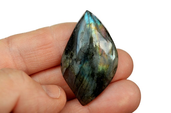 Madagascar Labradorite Cabochon Stone (40mm X 24mm X 7mm) - Free Form Crystal - Loose Gems