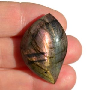 Shop Labradorite Cabochons! Natural Labradorite Crystal Cabochon (35mm x 24mm x 8mm) – Free Form Stone – Loose Gemstone | Natural genuine stones & crystals in various shapes & sizes. Buy raw cut, tumbled, or polished gemstones for making jewelry or crystal healing energy vibration raising reiki stones. #crystals #gemstones #crystalhealing #crystalsandgemstones #energyhealing #affiliate #ad