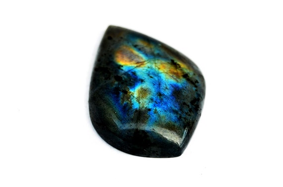 Rainbow Labradorite Cabochon Gemstone (35mm X 23mm X 6mm) - Fancy Crystal - Loose Stone