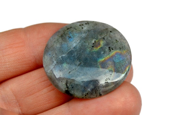 Labradorite Cabochon Stone (30mm X 30mm X 5mm) - Round Cabochon - Natural Gemstone