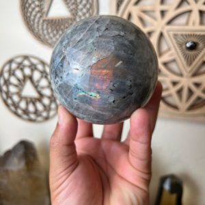 Shop Labradorite Shapes! Mystical Labradorite Sphere (80mm) | Natural genuine stones & crystals in various shapes & sizes. Buy raw cut, tumbled, or polished gemstones for making jewelry or crystal healing energy vibration raising reiki stones. #crystals #gemstones #crystalhealing #crystalsandgemstones #energyhealing #affiliate #ad