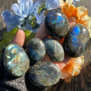 Shop Labradorite Shapes! Labradorite Palm Stone, Qty. 1 | Natural genuine stones & crystals in various shapes & sizes. Buy raw cut, tumbled, or polished gemstones for making jewelry or crystal healing energy vibration raising reiki stones. #crystals #gemstones #crystalhealing #crystalsandgemstones #energyhealing #affiliate #ad