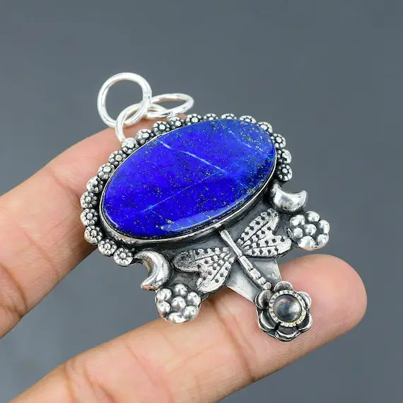 Lapis Lazuli Pendant 925 Sterling Silver Pendant Dragonfly Pendant Gemstone Pendant Handmade Silver Jewelry Gift For Her Best Design Pendant