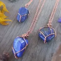 Blue Mystic Chalcedony Briolette Necklace, Blue Chalcedony Satelite Chain  Necklace, Blue Bridesmaid Necklace, Denim Blue Drop Choker 