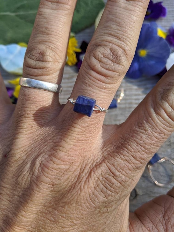 Large Lapis Lazuli Chunk Ring- Made To Order