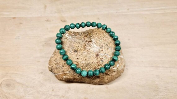 Green Malachite Bracelet. Elastic Stretch Stacking Bracelets. Reiki Jewelry Uk. Boho Hippie Beaded Bracelet.