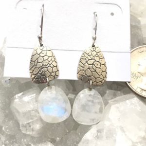 Shop Moonstone Earrings! Faceted Blue Moonstone Abstract Earrings | Natural genuine Moonstone earrings. Buy crystal jewelry, handmade handcrafted artisan jewelry for women.  Unique handmade gift ideas. #jewelry #beadedearrings #beadedjewelry #gift #shopping #handmadejewelry #fashion #style #product #earrings #affiliate #ad