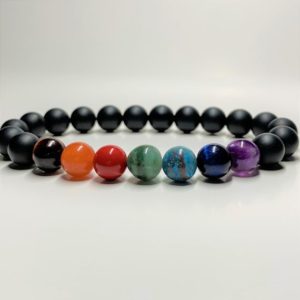 8mm Chackra (Black Onyx) Natural Crystal Healing Bracelet | Natural genuine Gemstone bracelets. Buy crystal jewelry, handmade handcrafted artisan jewelry for women.  Unique handmade gift ideas. #jewelry #beadedbracelets #beadedjewelry #gift #shopping #handmadejewelry #fashion #style #product #bracelets #affiliate #ad
