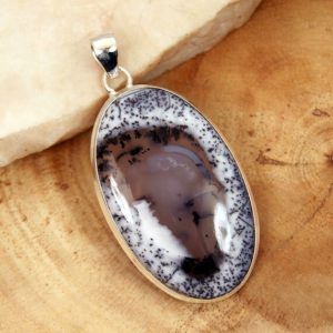 Shop Opal Pendants! Dendritic Opal Pendant Sterling Silver Large Sterling Silver Opal Necklace Jewelry Gift | Natural genuine Opal pendants. Buy crystal jewelry, handmade handcrafted artisan jewelry for women.  Unique handmade gift ideas. #jewelry #beadedpendants #beadedjewelry #gift #shopping #handmadejewelry #fashion #style #product #pendants #affiliate #ad