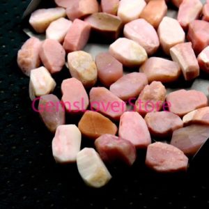 Shop Raw & Rough Opal Stones! 10 Pieces Premium Loose Rough Size 16-18 MM Natural Pink Opal Gemstone, Peruvian Pink Opal Crystal Gemstone Opal Rough  Untreated Chunks | Natural genuine stones & crystals in various shapes & sizes. Buy raw cut, tumbled, or polished gemstones for making jewelry or crystal healing energy vibration raising reiki stones. #crystals #gemstones #crystalhealing #crystalsandgemstones #energyhealing #affiliate #ad