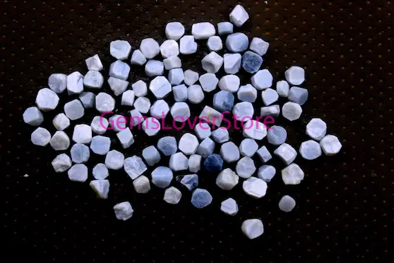 50 Pieces Natural Blue Opal Rough Gemstone 4-6 Blue Opal Rough Awesome Quality Blue Opal Untreated Rough Gemstone Making Jewelry Raw Stone