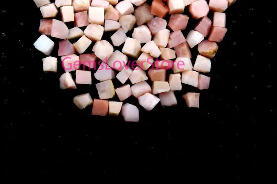 50 Pieces Natural Pink Opal Raw Size 2-4 Mm Genuine Tiny Pink Raw Opal Gemstone Rough Making Pink Jewelry Raw Super Quality Opal Rough