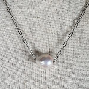 Shop Pearl Pendants! BAROQUE PEARL with Stainless Steel Necklace, Pendant, Off-White Pearl Necklace, Organic, Quality and Precious, Classic Pearl Look,Minimalism | Natural genuine Pearl pendants. Buy crystal jewelry, handmade handcrafted artisan jewelry for women.  Unique handmade gift ideas. #jewelry #beadedpendants #beadedjewelry #gift #shopping #handmadejewelry #fashion #style #product #pendants #affiliate #ad