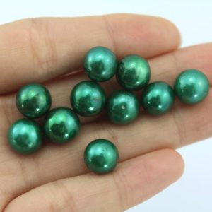 5-10 PCS Peacock Green Edison Pearl Beads, 9-12mm Edison Pearls, Round Pearl Beads,Loose Pearls For Jewelry Making,Wholesale Pearls-#3 | Natural genuine beads Gemstone beads for beading and jewelry making.  #jewelry #beads #beadedjewelry #diyjewelry #jewelrymaking #beadstore #beading #affiliate #ad