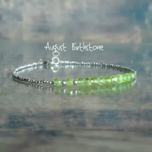 Shop Peridot Jewelry! Green Peridot And Karen Hill Silver Beads Bracelet, Olivine Bracelet, August Birthstone, Gifts For Her | Natural genuine Peridot jewelry. Buy crystal jewelry, handmade handcrafted artisan jewelry for women.  Unique handmade gift ideas. #jewelry #beadedjewelry #beadedjewelry #gift #shopping #handmadejewelry #fashion #style #product #jewelry #affiliate #ad