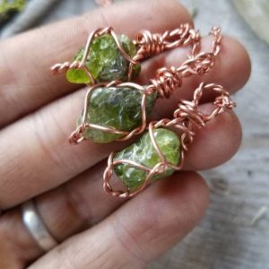 Tiny peridot pendant, small dainty natural peridot pendant, peridot necklace, green peridot crystal pendant, tumbled peridot stone, | Natural genuine Peridot pendants. Buy crystal jewelry, handmade handcrafted artisan jewelry for women.  Unique handmade gift ideas. #jewelry #beadedpendants #beadedjewelry #gift #shopping #handmadejewelry #fashion #style #product #pendants #affiliate #ad
