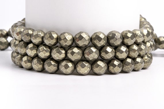 Natural Copper Pyrite Gemstone Grade Aaa Faceted Round 2mm 3mm 4mm 5-6mm 7-8mm 9-10mm Loose Beads