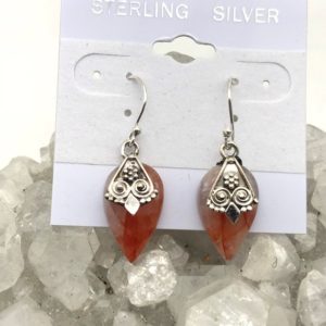 Shop Quartz Crystal Earrings! Hematoid Quartz Earrings | Natural genuine Quartz earrings. Buy crystal jewelry, handmade handcrafted artisan jewelry for women.  Unique handmade gift ideas. #jewelry #beadedearrings #beadedjewelry #gift #shopping #handmadejewelry #fashion #style #product #earrings #affiliate #ad