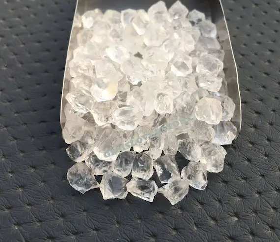 50 Pieces Clear Quartz Size 6-8 Mm Rough, Natural Clear Quartz Crystal Gemstone, Brazilian Clear Quartz Crystal Gemstones,crystal Gemstone