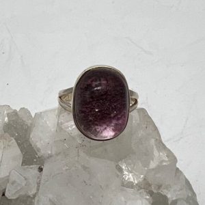 Shop Quartz Crystal Rings! Lodolite Garden Quartz Ring, Size 8 1/2 | Natural genuine Quartz rings, simple unique handcrafted gemstone rings. #rings #jewelry #shopping #gift #handmade #fashion #style #affiliate #ad