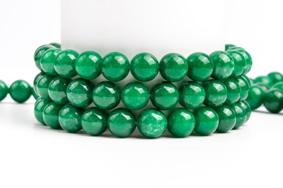 Emerald Green Color Quartz Gemstone Grade Aaa Round 6mm 8mm 10mm 12mm Loose Beads